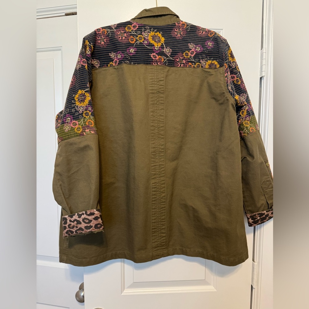 Johnny Was Workshop Embroidered Patchwork Militar… - image 2